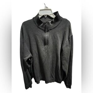 Cutter & Buck Men's Charcoal Zip-Up Sweater